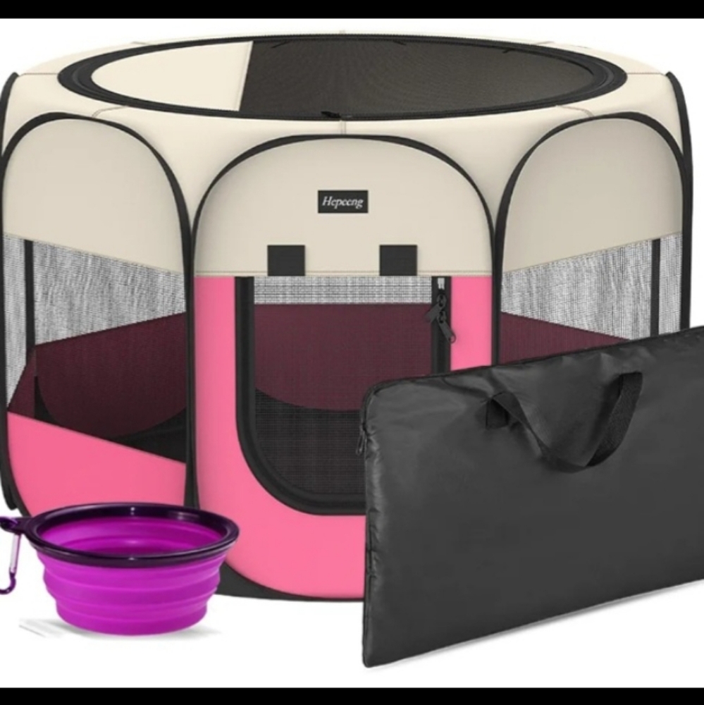 🐶🐱- Dog & Cat PET Play pen-foldable tent w/ carrying case & bonus colapsable…